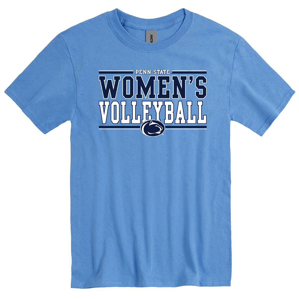 light blue short sleeve t-shirt with Penn State Women's Volleyball